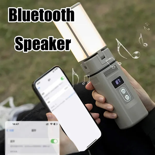 Portable Outdoor Bluetooth Speaker with Camping Light