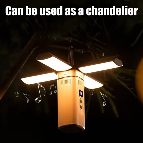 Portable Outdoor Bluetooth Speaker with Camping Light
