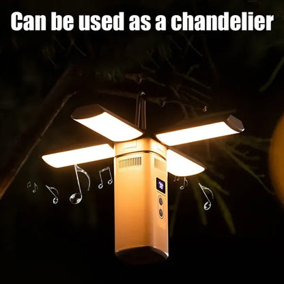Portable Outdoor Bluetooth Speaker with Camping Light