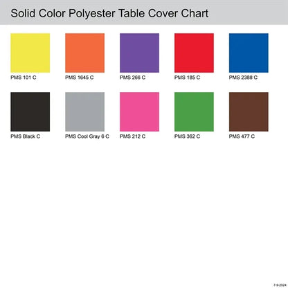 8' Blank Solid Color Polyester Table Throw