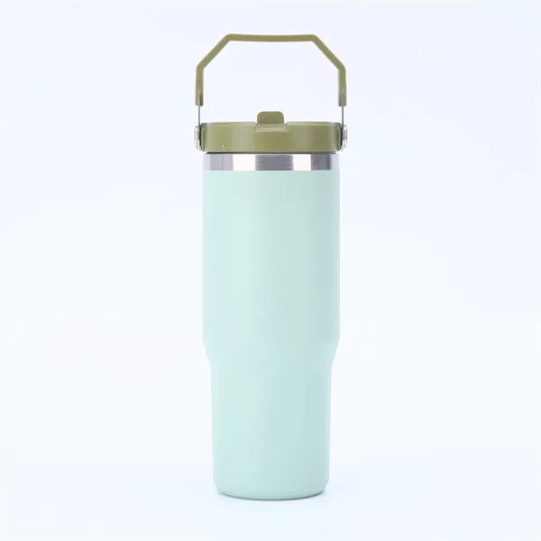 30 Oz Vacuum Car Cup Insulated Travel Tumbler With Handle