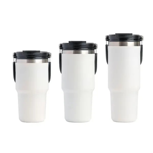 30 Oz Vacuum Car Cup Insulated Travel Tumbler With Handle