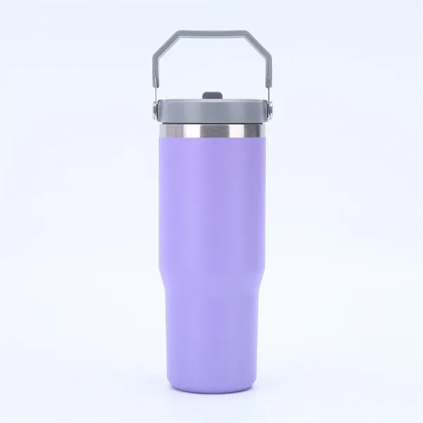 30 Oz Vacuum Car Cup Insulated Travel Tumbler With Handle