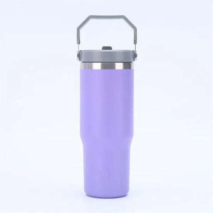 30 Oz Vacuum Car Cup Insulated Travel Tumbler With Handle