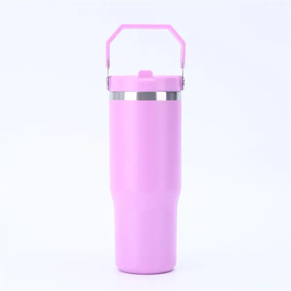 30 Oz Vacuum Car Cup Insulated Travel Tumbler With Handle