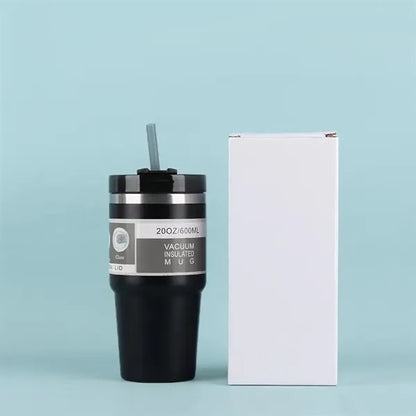 20 Oz Steel Vacuum Insulated Tumbler W/ Lid & Straw