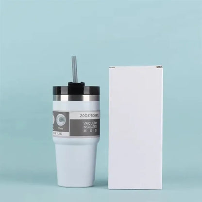 20 Oz Steel Vacuum Insulated Tumbler W/ Lid & Straw