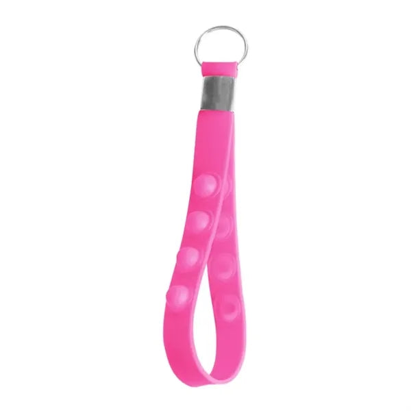 Silicone Bracelet Keychain Pendant With Stress Reliever Toy