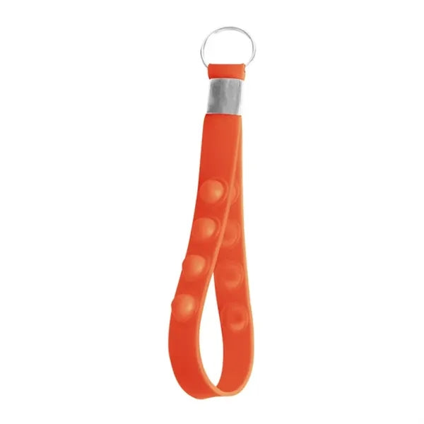 Silicone Bracelet Keychain Pendant With Stress Reliever Toy