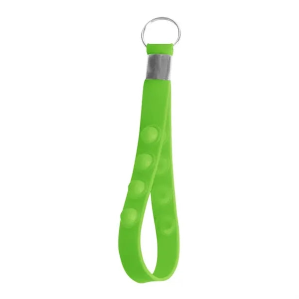 Silicone Bracelet Keychain Pendant With Stress Reliever Toy