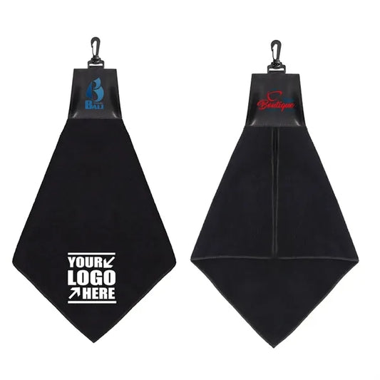 Triangle Golf Towel with Carabiner Clip