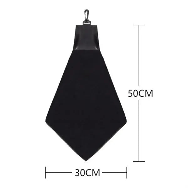 Triangle Golf Towel with Carabiner Clip