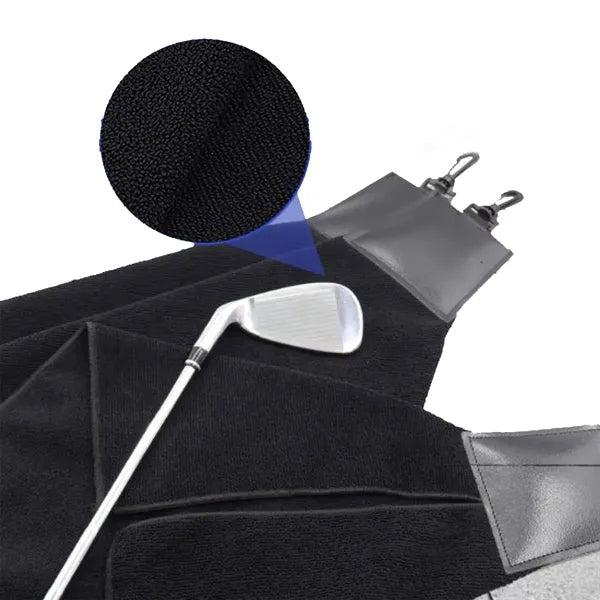 Triangle Golf Towel with Carabiner Clip