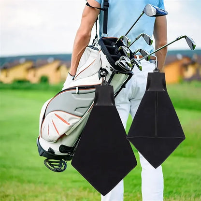Triangle Golf Towel with Carabiner Clip