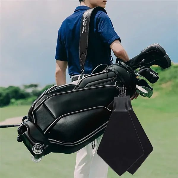 Triangle Golf Towel with Carabiner Clip
