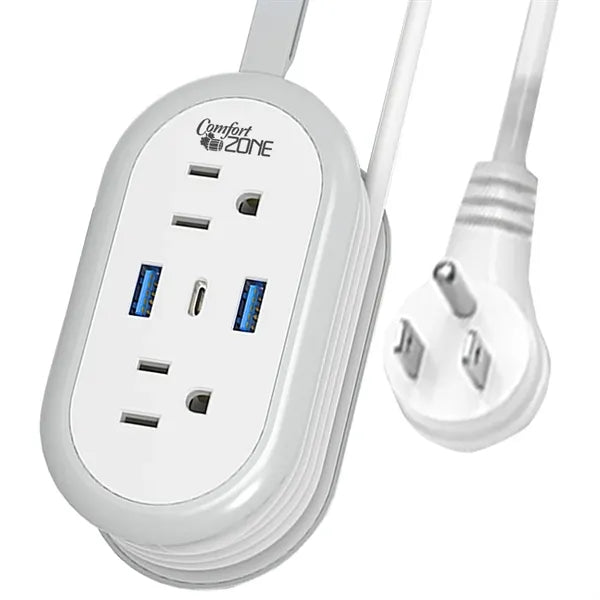 Small Travel Power Strip with 4Ft Extension Cord