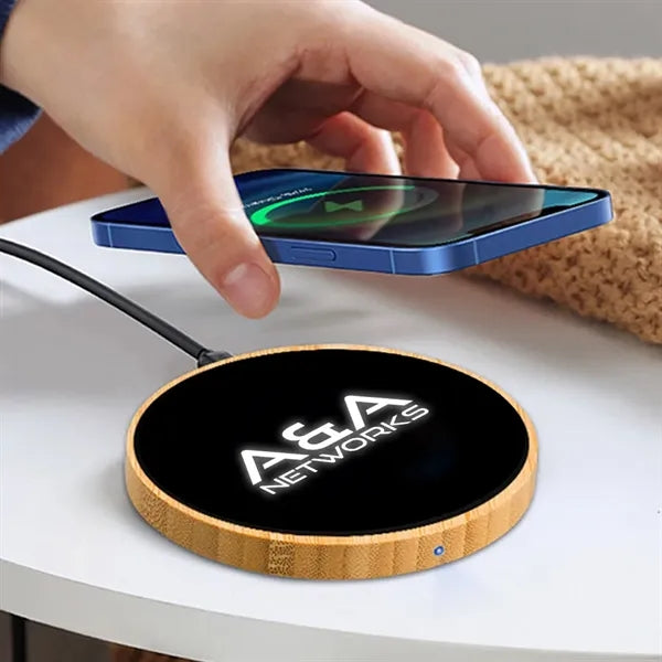 10W Wireless Bamboo Charging Pad
