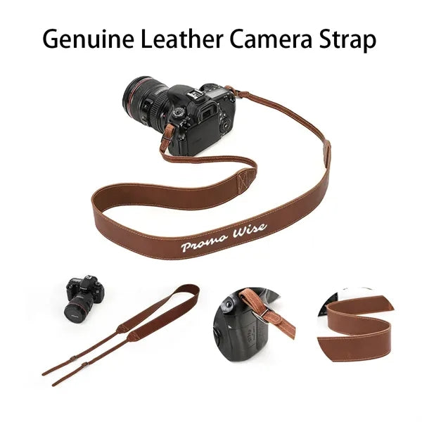 Vintage Genuine Leather Camera Shoulder Neck Strap Belt