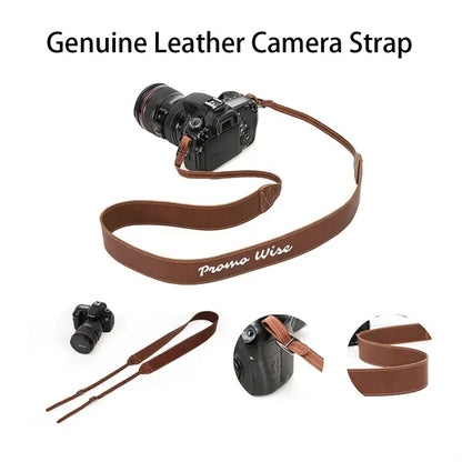 Vintage Genuine Leather Camera Shoulder Neck Strap Belt
