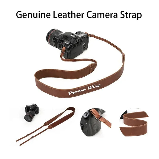 Vintage Genuine Leather Camera Shoulder Neck Strap Belt