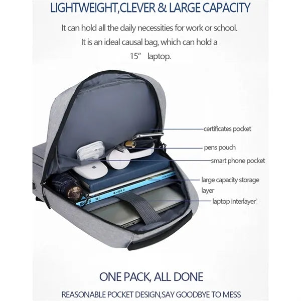 Large Capacity Business Travel Backpack for Laptop College