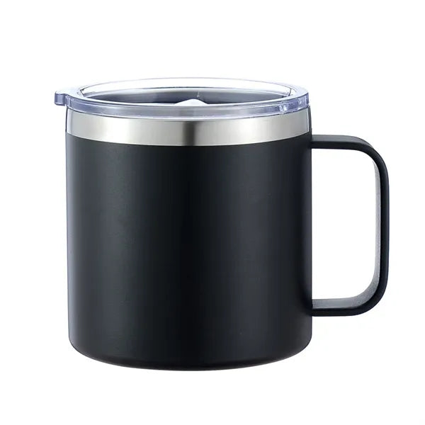 14Oz Stainless Steel Vacuum Camping Mug With Handle