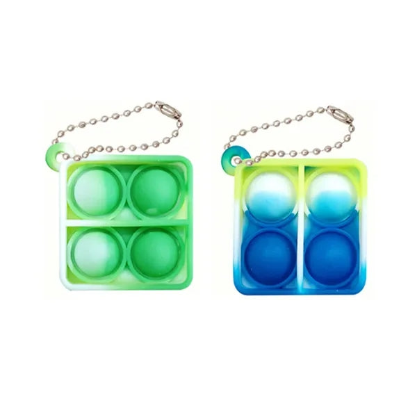 2"x2" Mini Square Fidget Pop It Keychain