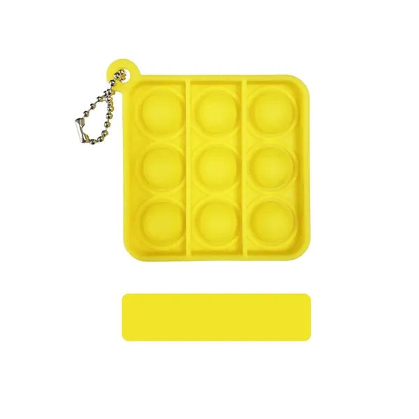 2.5"x2.5" Mini Square Fidget Pop It Keychain