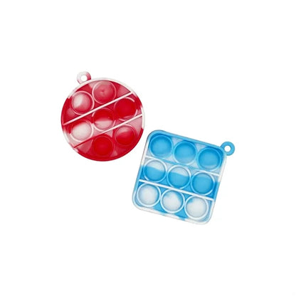 2.5"x2.5" Mini Square Fidget Pop It Keychain