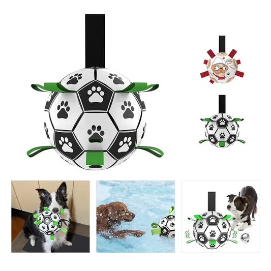 Dog Toys Soccer Ball with Straps