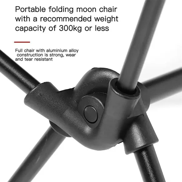 Folding Moon Chair Portable Outdoor with Pockets