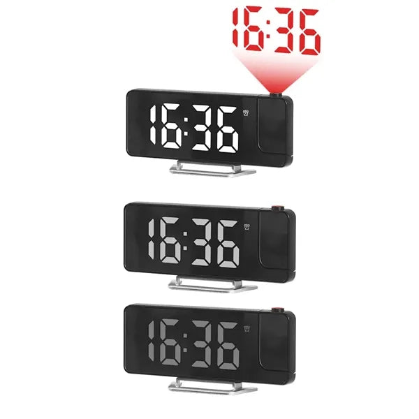 LED Digital Projector Mirror Alarm Clock Temperature