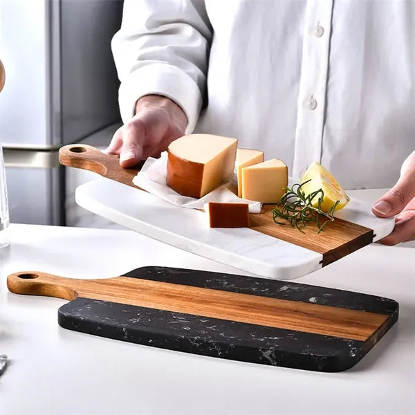 Wooden Marble Cheese Cutting Board Kitchen