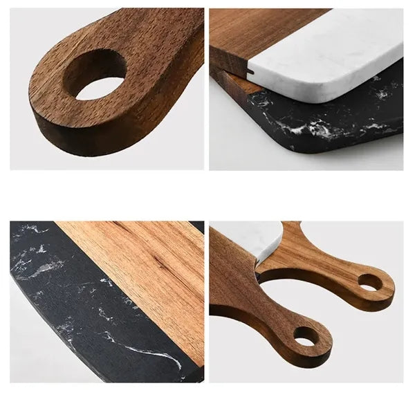 Wooden Marble Cheese Cutting Board Kitchen
