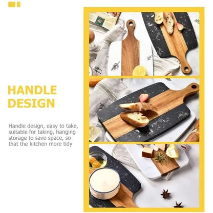 Wooden Marble Cheese Cutting Board Kitchen