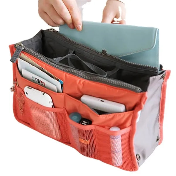Large Multi Pocket Expandable Nylon Travel Handbag