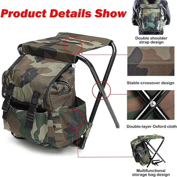 Portable Folding Stool Backpack