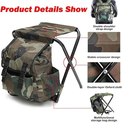 Portable Folding Stool Backpack
