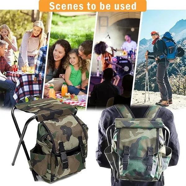 Portable Folding Stool Backpack