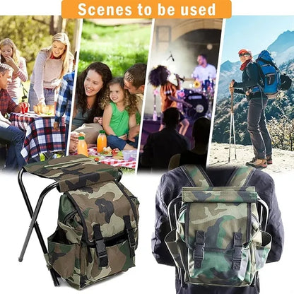 Portable Folding Stool Backpack