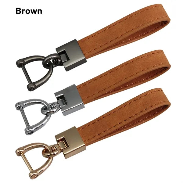 Suede Leather Keychain