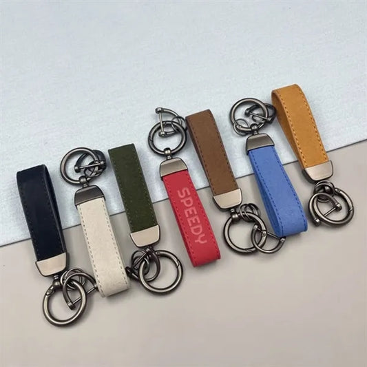 Premium Suede Leather Keychain
