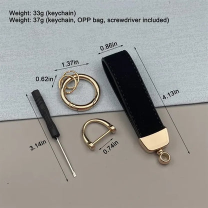 Premium Suede Leather Keychain