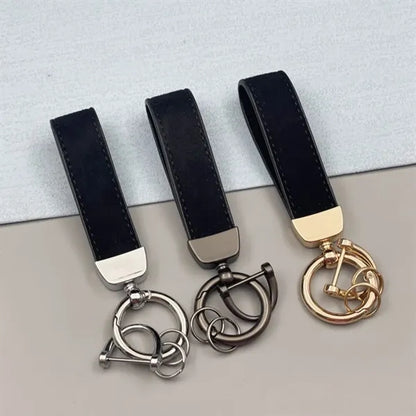 Premium Suede Leather Keychain