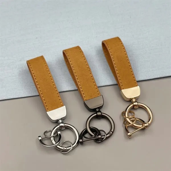 Premium Suede Leather Keychain
