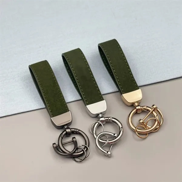 Premium Suede Leather Keychain