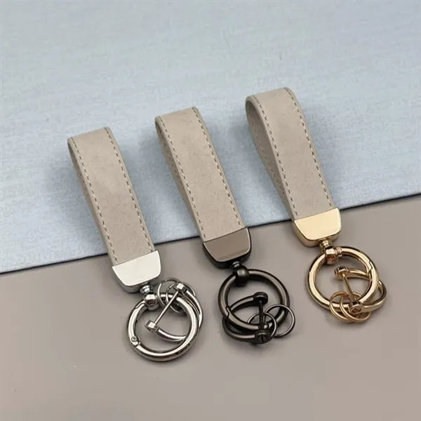Premium Suede Leather Keychain