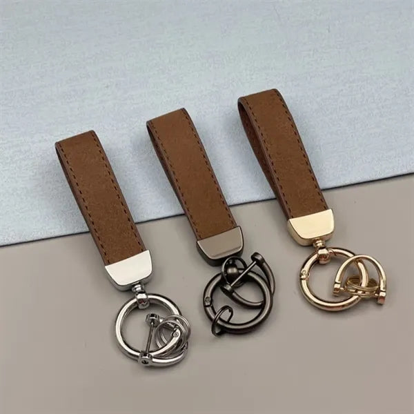 Premium Suede Leather Keychain