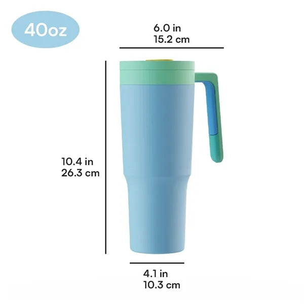 40 Oz Tumbler With Handle & Fruit Infuser
