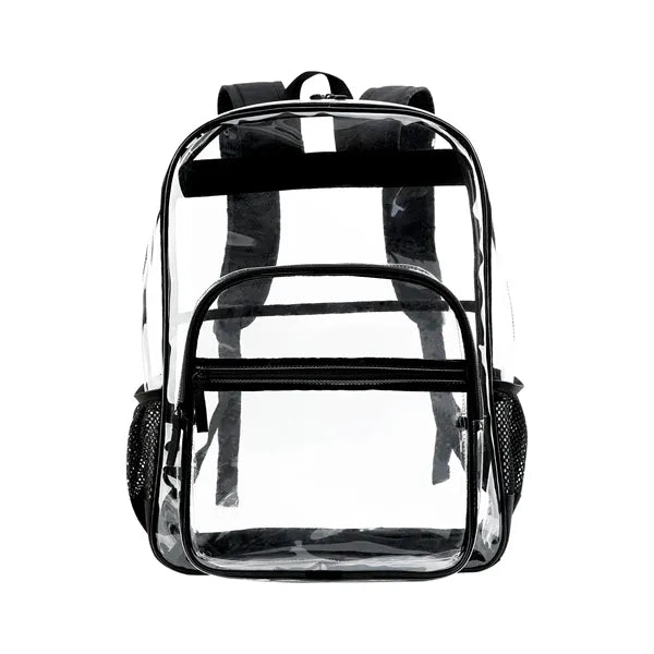0.4mm Deluxe 17.3" Clear PVC High School Backpack